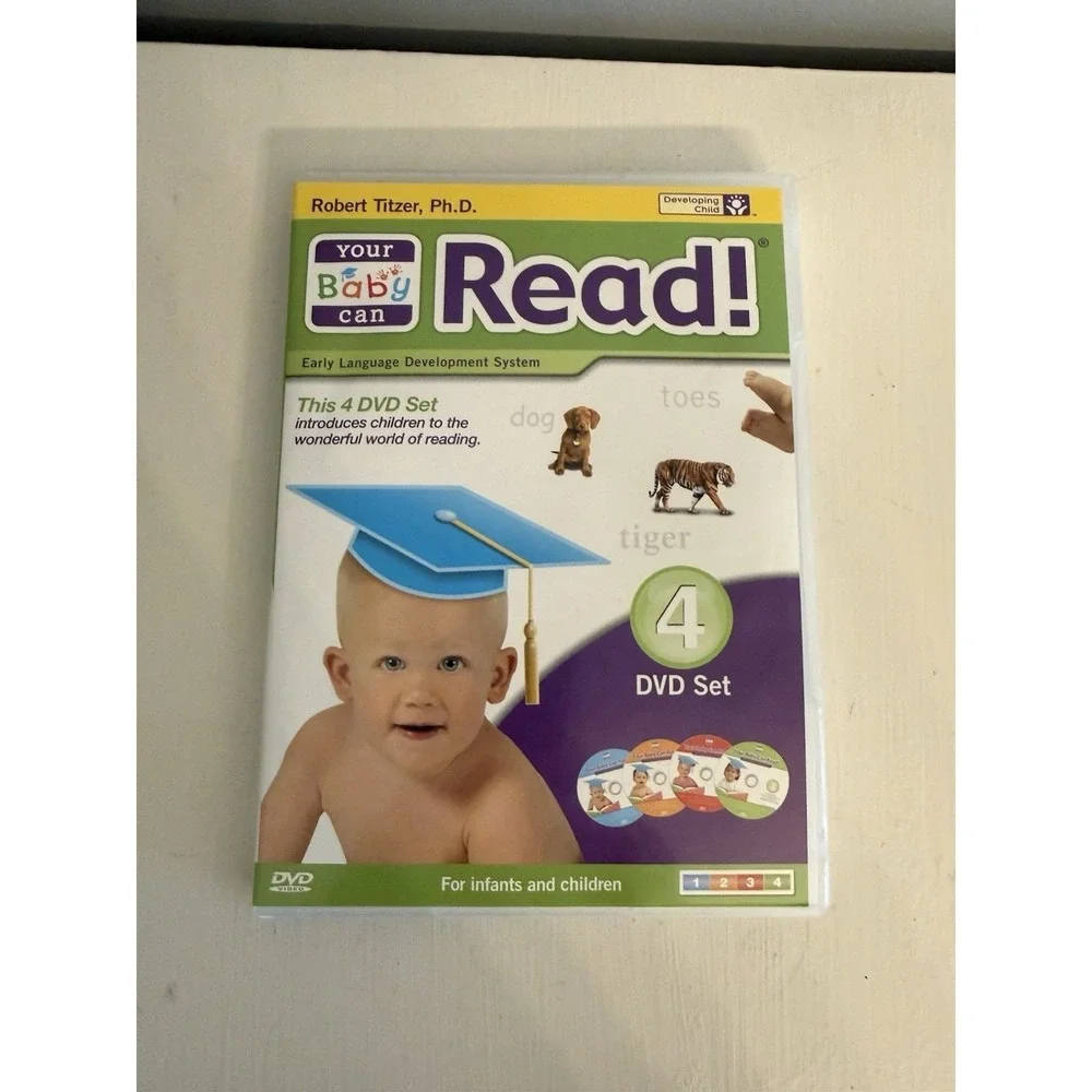 Your Baby Can Read Kit ENGLISH Reading System 4 DVD, 4 BOOKS, 20 CARDS New Read